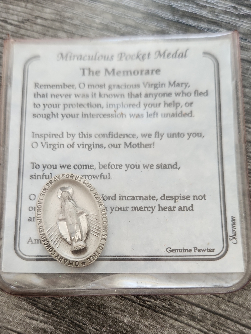 Miraculous Pocket Medal Wall Decor - Silver Pewter